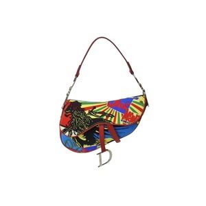 Christian Dior Galliano era saddle bag Rasta Bob Marley shoulder multicolor